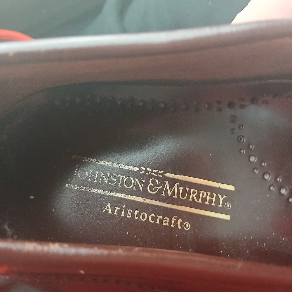 Johnston‎ & Murphy Aristocraft Tassel Loafers Mens 10.5 D Burgundy Leather 6470